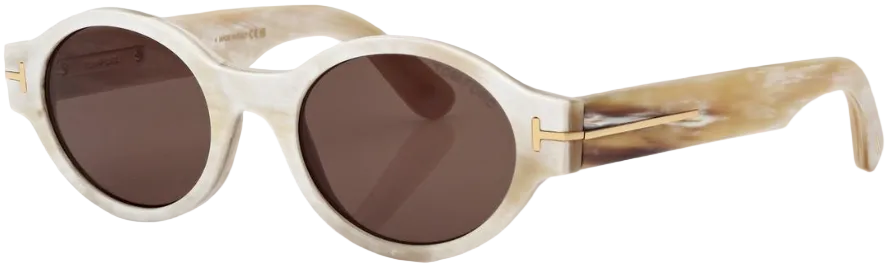 Alexander Daas - Tom Ford Private Collection FT1298-P Sunglasses - 64N Colored Horn - Green - Side View