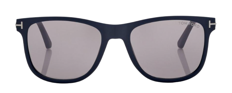 Alexander Daas - Tom Ford Sinatra FT1104 Sunglasses - 91C Matte Blue - Smoke Mirror - Front View