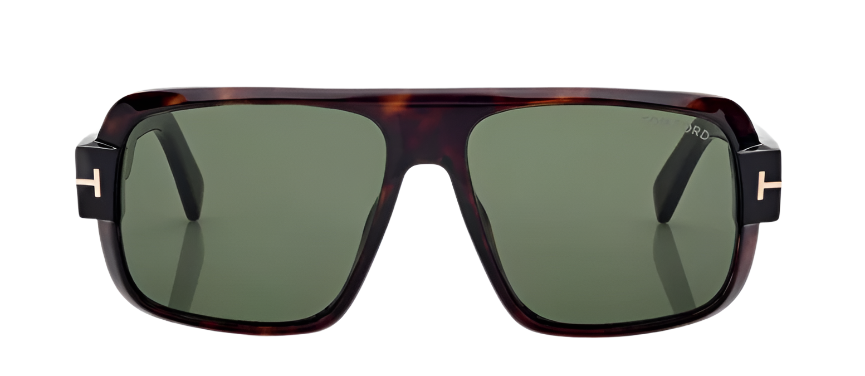 Alexander Daas - Tom Ford Turner FT1101 Sunglasses - 52N Dark Havana - Front View