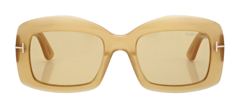Alexander Daas - Tom Ford Venetia FT1218 Sunglasses - 39E Shiny Yellow - Wash Yellow - Front View