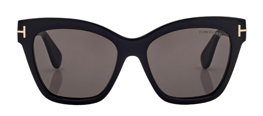 Alexander Daas - Tom Ford Elvira FT1217 Sunglasses - 01A Shiny Black - Grey - Front View