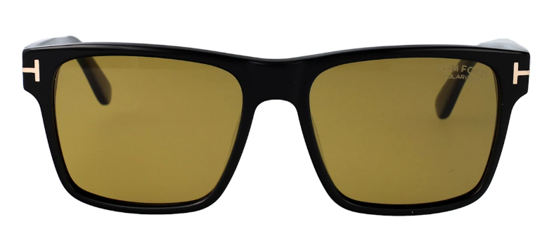 Alexander Daas - Tom Ford Calder FT1205 Sunglasses - 01H Black - Yellow Polar - Front View