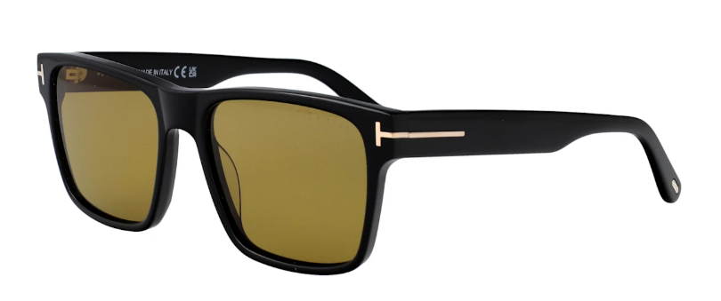 Alexander Daas - Tom Ford Calder FT1205 Sunglasses - 01H Black - Yellow Polar - Side View