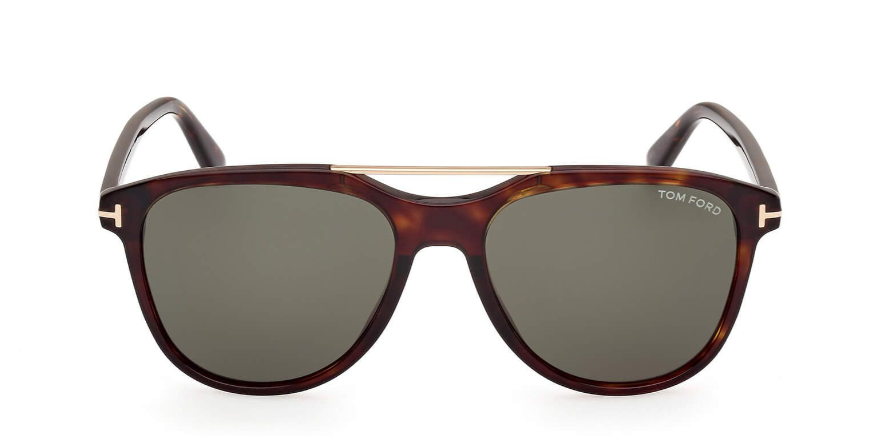 Alexander Daas - Tom Ford Damian FT1098 Sunglasses - 52N Dark Havana-G15 - Front View