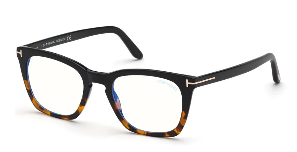 Alexander Daas - Tom Ford FT5736-B Eyeglasses - 005 Shiny Black-Vintage Havana - Side View
