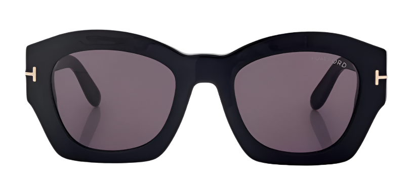 Alexander Daas - Tom Ford Guilliana FT1083 Sunglasses - Black - Dark Grey - Front View
