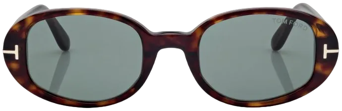 Alexander Daas - Tom Ford Iggy FT1364 Sunglasses - 52N Dark Havana - Green - Front View