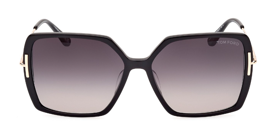 Alexander Daas - Tom Ford Joanna FT1039 Sunglasses - 01B Shiny Black-Grey Gradient - Front View