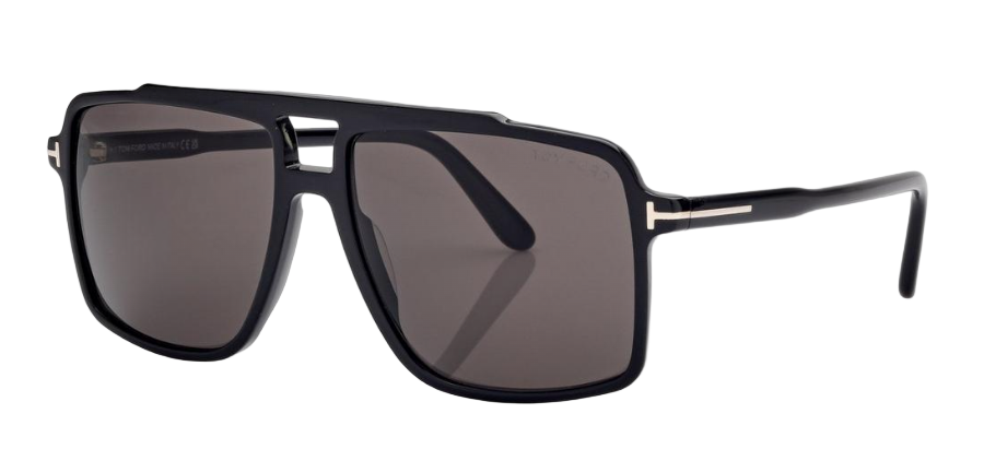 Alexander Daas - Tom Ford Kemp FT1177 Sunglasses - 01A Black - Dark Grey - Side View