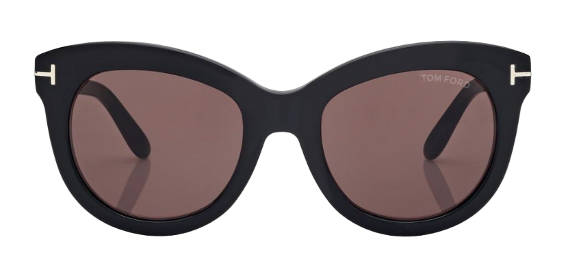 Alexander Daas - Tom Ford Odette FT1189 Sunglasses - 01E Shiny Black - Dark Brown - Front View