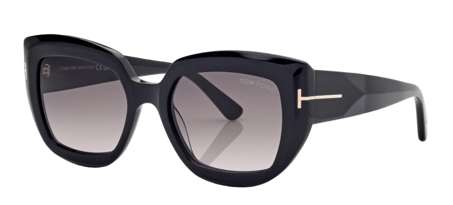 Alexander Daas - Tom Ford Saltzman FT1192 Sunglasses - 01B Black - Grey Gradient - Side View