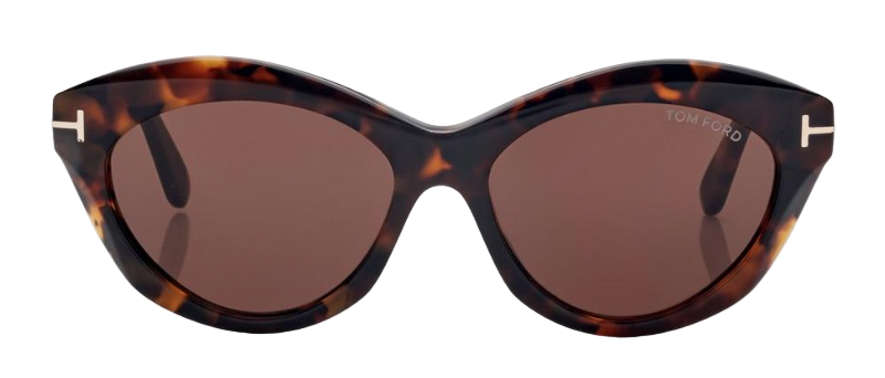 Alexander Daas - Tom Ford Toni FT1111 Sunglasses - 52E Tortoise - Dark Brown - Front View
