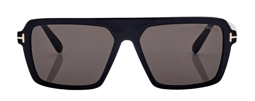 Alexander Daas - Tom Ford Vincent FT1176 Sunglasses - 01A Shiny Black - Grey - Front View