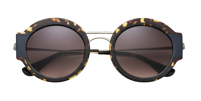 Alexander Daas - Woodys Heidi Sunglasses - 02 Havana Blue - Brown Gradient - Front View