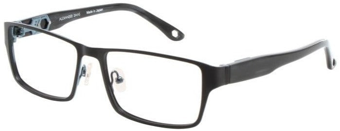 Alexander Daas - Adam Eyeglasses - Black Cobalt &amp; Cobalt Tortoise - Side View