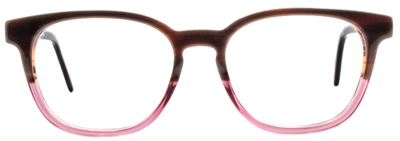 Alexander Daas - Addison Eyeglasses - Brown & Rose - Front View