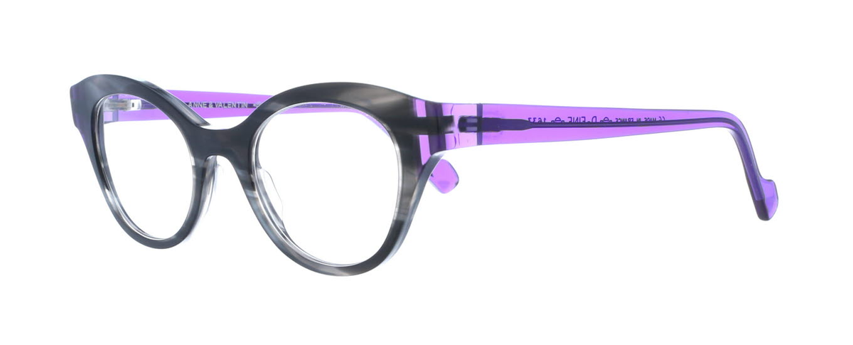 Alexander Daas -Anne et Valentin D-Fine Eyeglasses - Purple Tortoise - Side View