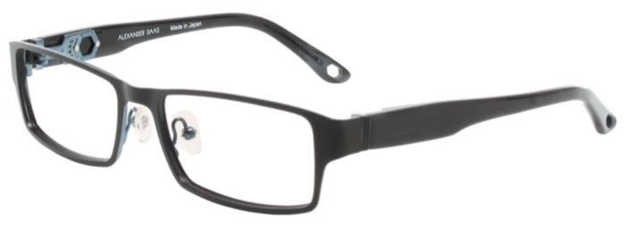 Alexander Daas - Asher Eyeglasses - Black Cobalt Titanium &amp; Cobalt Tortoise - Side View