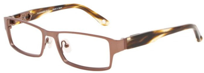 Alexander Daas - Asher Eyeglasses - Bronze Titanium & Feathered Caramel - Side View