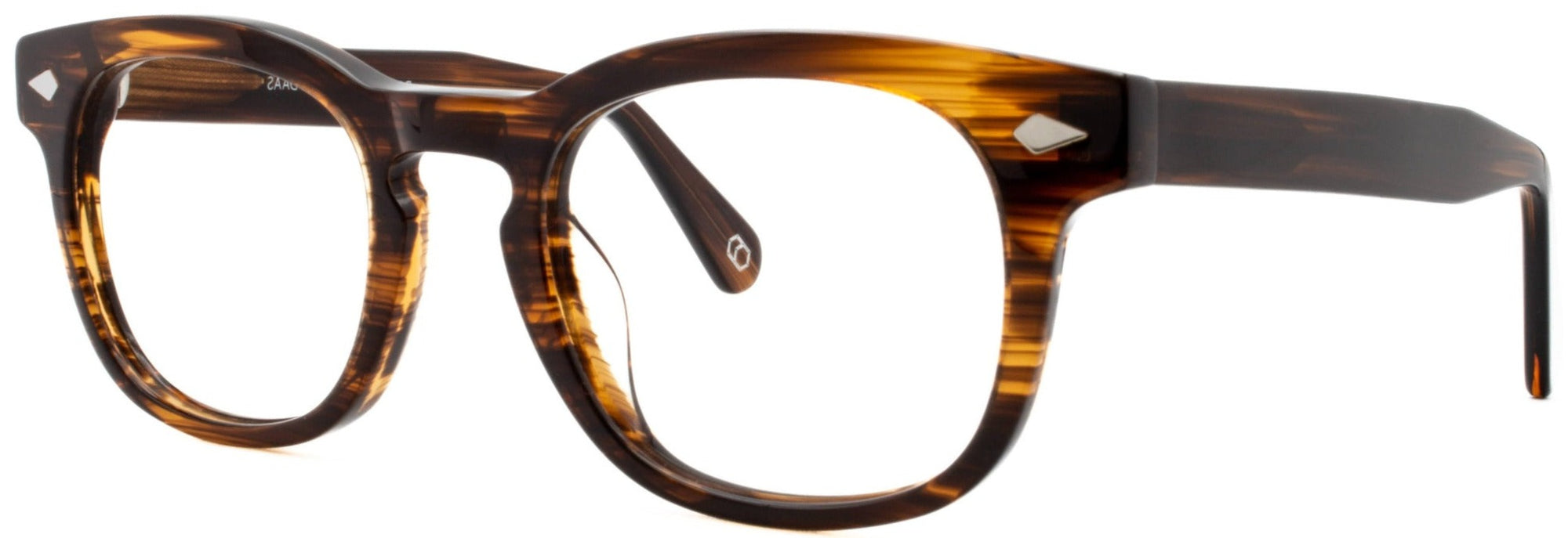 Alexander Daas - Ashton Eyeglasses - Tortoise Striate - Side View