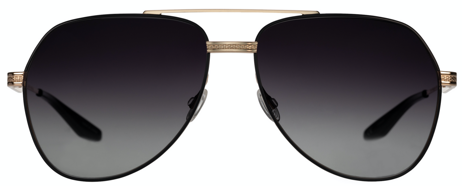 Alexander Daas - Barton Perreira 007 Avtak Sunglasses - Black Satin & Gold - Front View