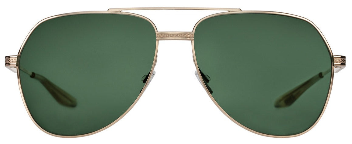Alexander Daas - Barton Perreira 007 Avtak Sunglasses - Gold &amp; Bottle Green - Front View