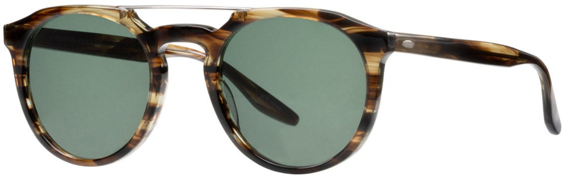 Alexander Daas - Barton Perreira 007 B Fourteen Sunglasses - Sulcata Tortoise &amp; Green Smoke - Side View