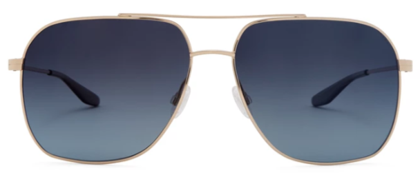 Alexander Daas - Barton Perreira Aeronaut Polarized Sunglasses - Gold & November Rain - Front View