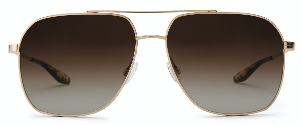 Alexander Daas - Barton Perreira Aeronaut Sunglasses - Gold &amp; Smokey Topaz - Front View