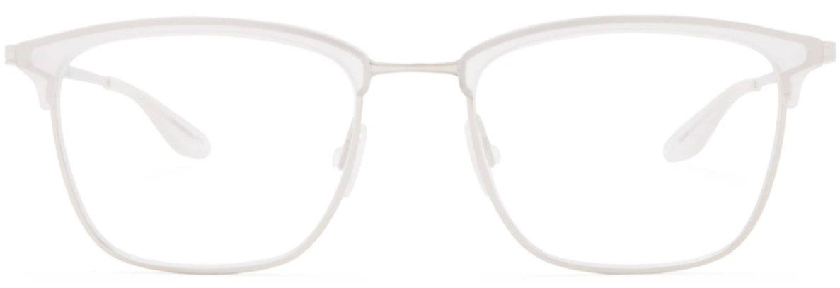 Alexander Daas - Barton Perreira Atkins Eyeglasses - Matte Crystal & Silver - Front View