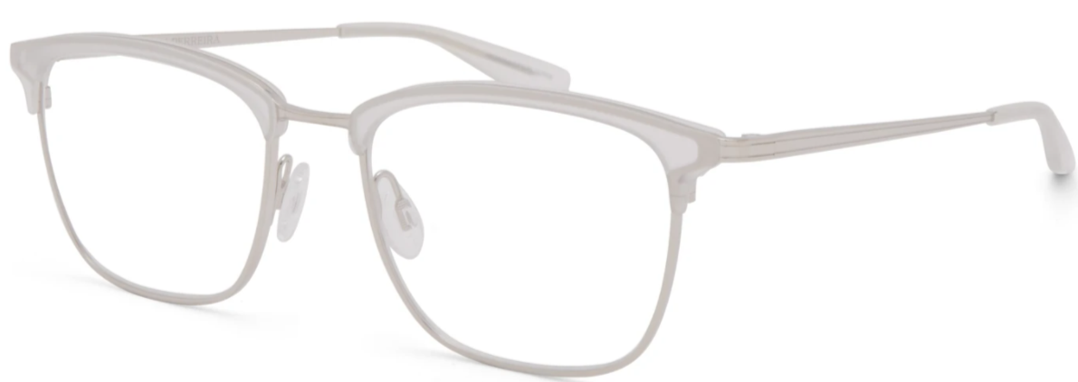 Alexander Daas - Barton Perreira Atkins Eyeglasses - Matte Crystal & Silver - Side View