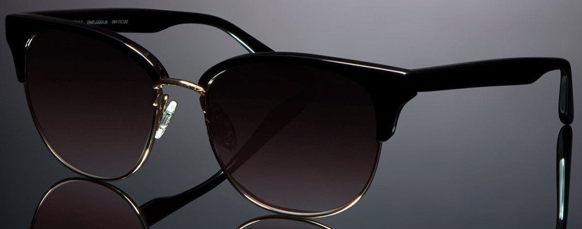 Alexander Daas - Barton Perreira Camden Sunglasses - Black, Gold &amp; Titanium Smolder - Side View