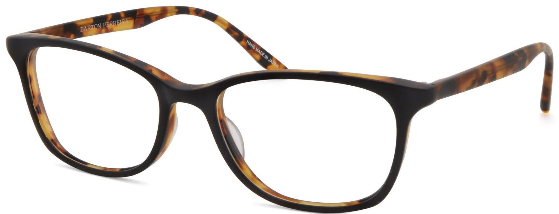 Alexander Daas - Barton Perreira Cassady 50 Eyeglasses - Matte Black & Amber Tortoise - Side View