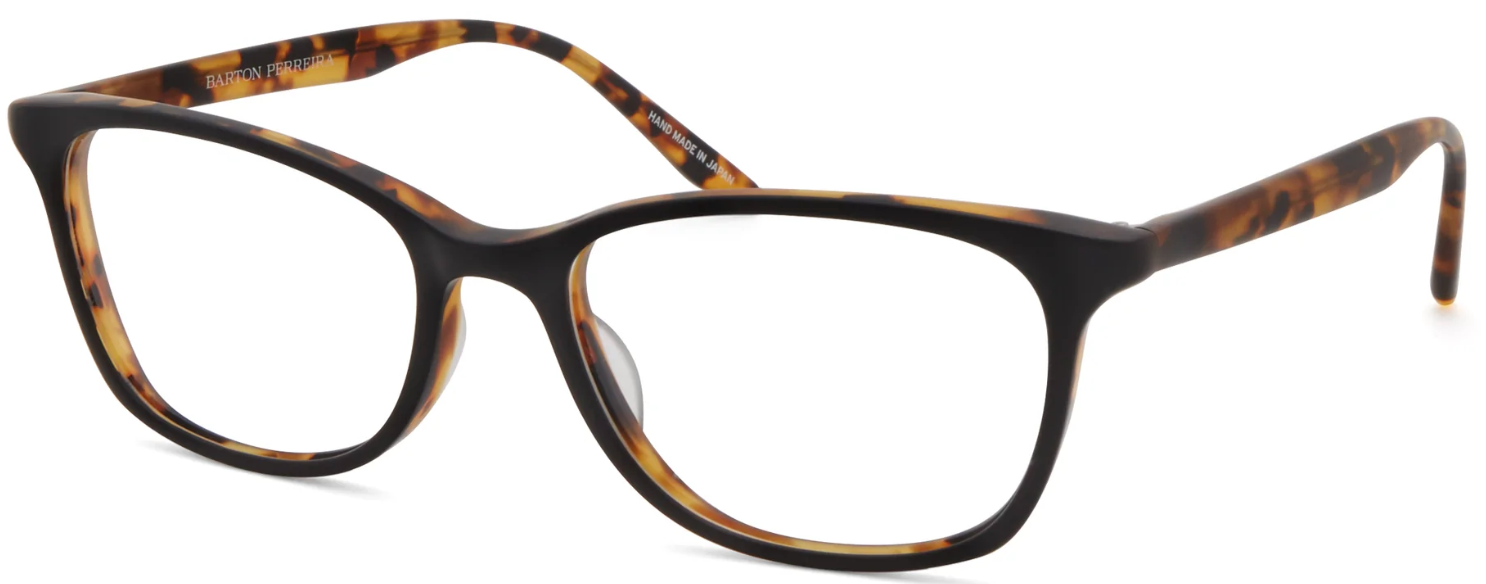 Alexander Daas - Barton Perreira Cassady Eyeglasses - Matte Black & Amber Tortoise - Side View