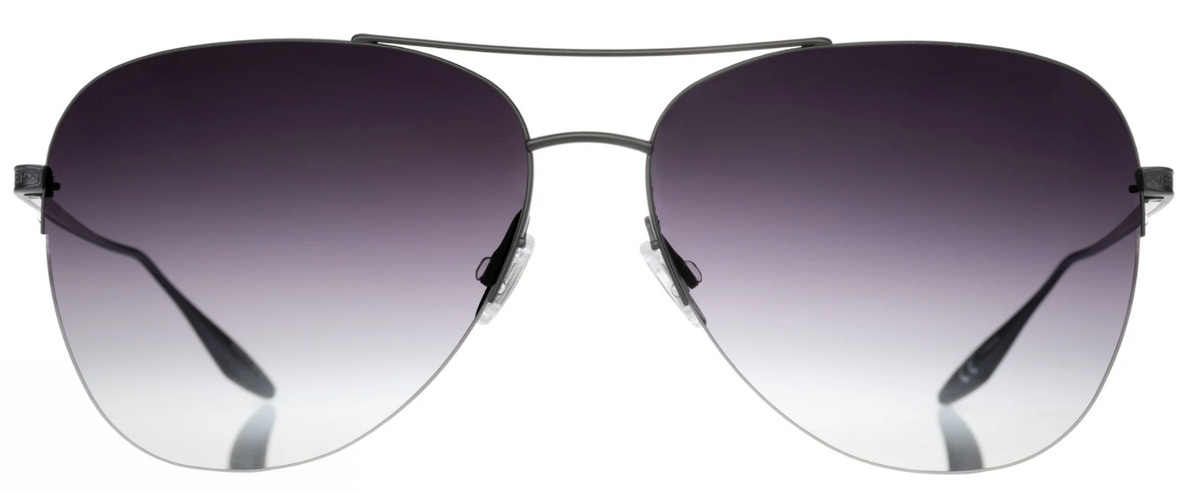 Alexander Daas - Barton Perreira Chevalier Sunglasses - Black Satin &amp; Smolder - Front View