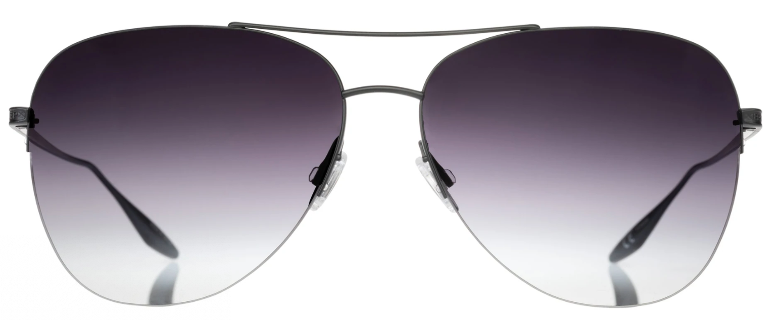 Alexander Daas - Barton Perreira Chevalier Sunglasses - Black Satin & Smolder - Front View