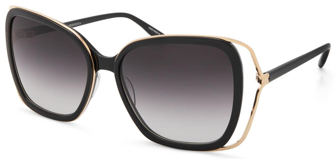 Alexander Daas - Barton Perreira Demoiselle Sunglasses - Black &amp; Gold - Side View