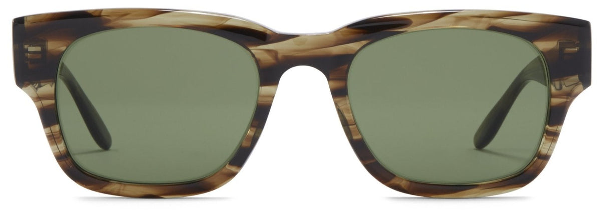 Alexander Daas - Barton Perreira Domino Sunglasses - Sulcata Tortoise &amp; Vintage Green - Front View