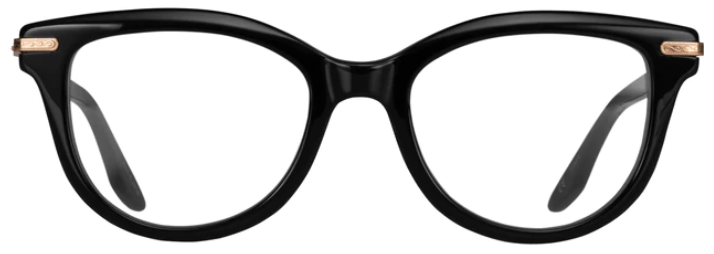 Alexander Daas - Barton Perreira Emelie Eyeglasses - Black &amp; Gold - Front View