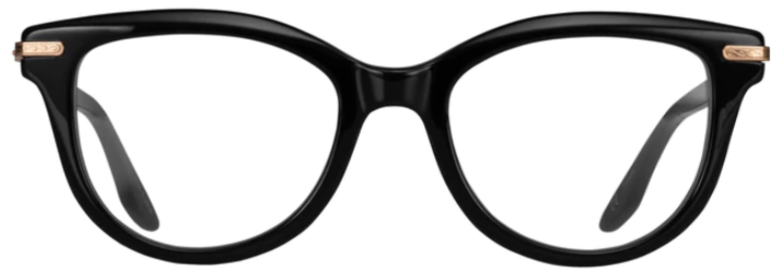 Alexander Daas - Barton Perreira Emelie Eyeglasses - Black & Gold - Front View