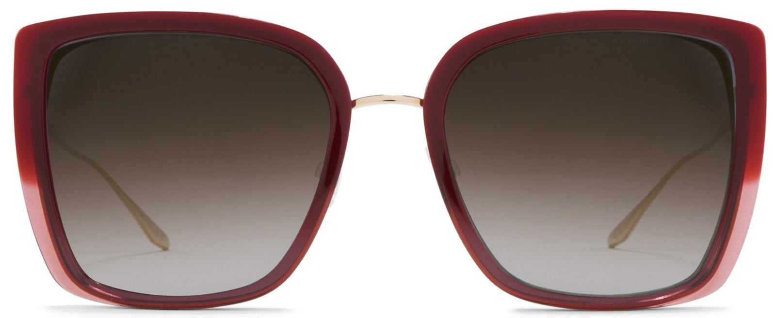 Alexander Daas - Barton Perreira Escapade Sunglasses - Oxblood & Gold - Front View