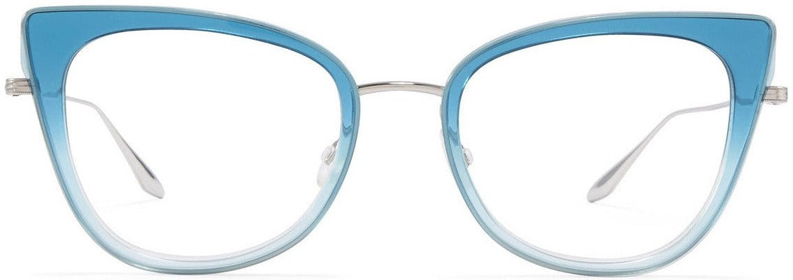 Alexander Daas - Barton Perreira Galore Eyeglasses - Blue Lagoon &amp; Silver - Front View