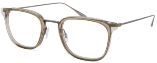 Alexander Daas - Barton Perreira Healey Eyeglasses - Khaki & Pewter - Side View