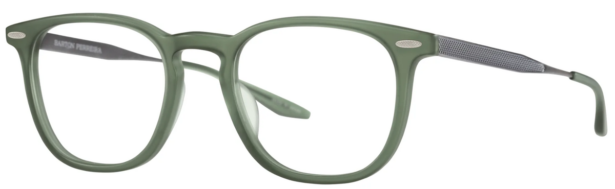 Alexander Daas - Barton Perreira Husney Eyeglasses - Matte Olive Green &amp; Pewter - Side View
