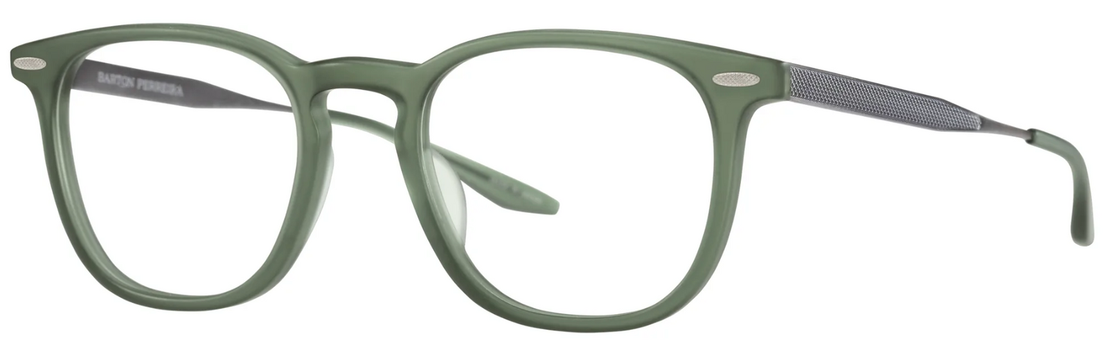 Alexander Daas - Barton Perreira Husney Eyeglasses - Matte Olive Green & Pewter - Side View