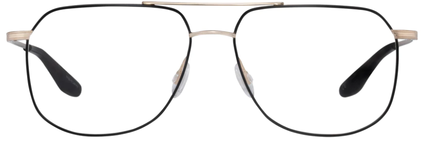 Alexander Daas - Barton Perreira Javelin Eyeglasses - Black Satin &amp; Gold - Front View