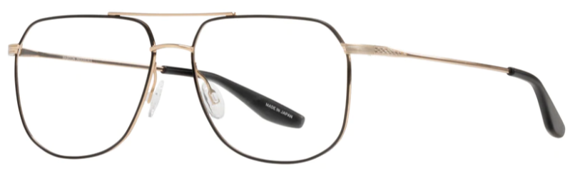 Alexander Daas - Barton Perreira Javelin Eyeglasses - Black Satin & Gold - Side View