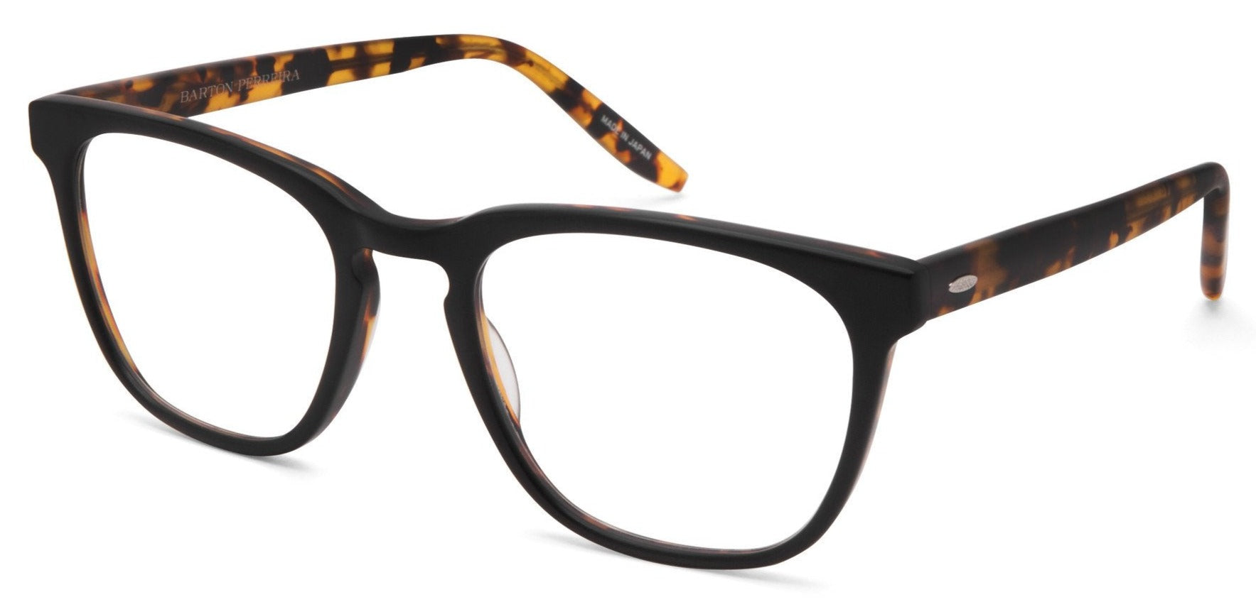 Alexander Daas - Barton Perreira Keith Eyeglasses - Matte Black & Amber Tortoise - Side View