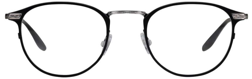 Alexander Daas - Barton Perreira Levy Eyeglasses - Black Satin - Front View