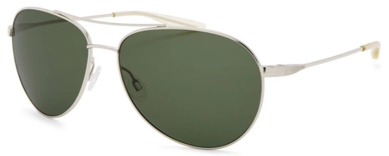 Alexander Daas - Barton Perreira Lovitt Sunglasses - Silver & Bottle Green - Side View